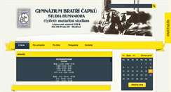 Desktop Screenshot of gymnaziumbc.cz