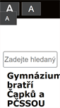 Mobile Screenshot of gymnaziumbc.cz